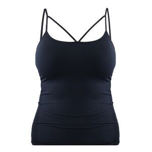 Womens Plus Size Black Spaghetti Strap Camisole